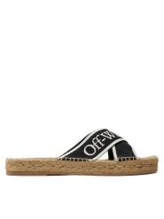 Off-White Espadryle OWIB012S23FAB0011001 Czarny. Czarne espadryle damskie OFF-WHITE, bez wzorów, z materiału, bez obcasa. Za 919.99 zł.