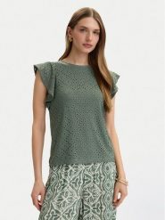 Vero Moda Bluzka Tassa 10286067 Zielony Loose Fit. Zielone bluzki damskie Vero Moda, l, bez wzorów, z syntetyku, bez kołnierzyka, bez ramiączek. Za 89.99 zł.
