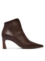 Hispanitas Botki HI265076 Brązowy ciemny. Brązowe botki damskie Hispanitas, ze skóry, bez obcasa, na słupku, bez zapięcia. Za 739.99 zł.