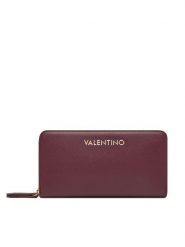 Valentino Duży Portfel Damski Zero Pre VPS7B3155 Bordowy. Czerwone portfele damskie Valentino, bez wzorów, ze skóry. Za 269.99 zł.