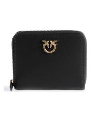 Pinko Skórzany portfel w kolorze czarnym - 13 x 10 x 2 cm rozmiar: onesize. Czarne portfele damskie Pinko, bez wzorów, z materiału. Za 543.90 zł.