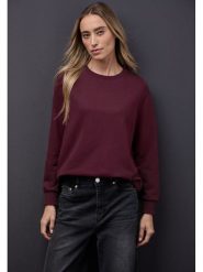 Street One Sweter w kolorze bordowym rozmiar: 40. Czerwone swetry klasyczne damskie Street One, z bawełny, bez kołnierzyka. Za 109.00 zł.