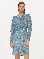 Morgan Sukienka codzienna 241-RLAGO.F Niebieski Regular Fit. Niebieskie sukienki damskie Morgan, bez wzorów, z syntetyku, bez ramiączek. Za 239.99 zł.