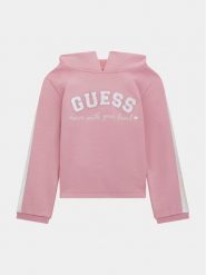 Guess Bluza K4RQ05 KC3M0 Różowy Regular Fit. Czerwone bluzy dziewczęce Guess, z aplikacjami, z syntetyku, bez ramiączek, bez kaptura. Za 219.99 zł.