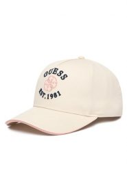 Guess Czapka z daszkiem V6RZ03 WO07T Beżowy. Brązowe czapki z daszkiem damskie Guess, z aplikacjami, z bawełny. Za 159.99 zł.