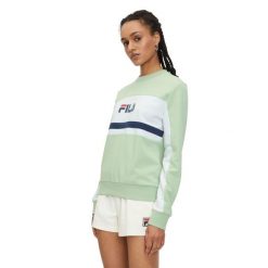 Bluza damska FILA Lishui. Zielone bluzy damskie Fila, s, bez wzorów, z bawełny, bez kaptura. Za 139.99 zł.