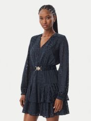 Guess Sukienka koktajlowa W6BK42 W4225 Granatowy Regular Fit. Niebieskie sukienki damskie Guess, z aplikacjami, z syntetyku, wizytowe, bez ramiączek. Za 590.99 zł.