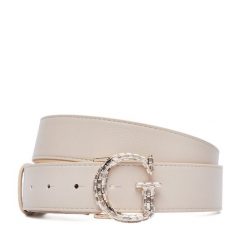 Pasek Guess. Brązowe paski damskie Guess, z aplikacjami. Za 284.99 zł.