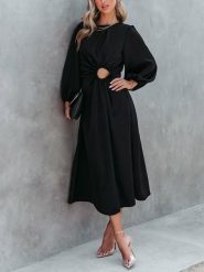 Milan Kiss Sukienka w kolorze czarnym rozmiar: XL. Czarne sukienki damskie Milan Kiss, bez wzorów, bez ramiączek. Za 96.83 zł.
