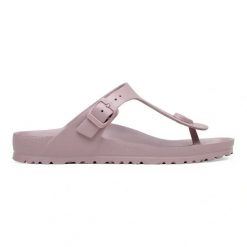 Birkenstock Gizeh EVA Faded Purple Japonki damskie. Fioletowe klapki damskie Birkenstock, bez wzorów, bez obcasa, bez zapięcia. Za 189.99 zł.