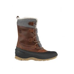 Buty zimowe damskie Kamik Snowgem Women. Brązowe obuwie trekkingowe damskie Kamik, bez zapięcia. Za 679.99 zł.