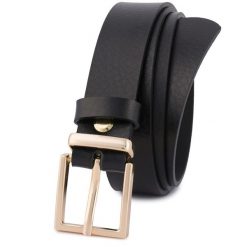 Pasek skórzany BELTIMORE r.100-115 cm O11 czarny. Czarne paski damskie bez wzorów. Za 59.99 zł.