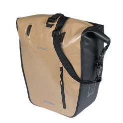 Pojedyncza torba rowerowa Rivo M MIK Hooks, piaskowa. Brązowe torby na laptopa BASIL, bez wzorów, z materiału. Za 310.10 zł.