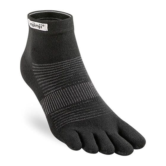 Skarpetki Injinji Lightweight Mini-Crew. Szare skarpetki damskie Injinji, bez wzorów, ze skóry. Za 79.95 zł.