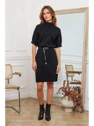 Joséfine Sukienka dzianinowa "Beka" w kolorze czarnym rozmiar: L. Czarne sukienki damskie Joséfine, bez wzorów, z dzianiny, bez ramiączek. Za 202.95 zł.