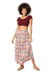 Aller Simplement Spódnica w kolorze kremowo-czerwonym rozmiar: 34/36. Brązowe spódnice damskie Aller Simplement, bez wzorów, z wiskozy, klasyczne, maxi. Za 82.99 zł.