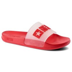 Klapki damskie Big Star, wsuwane i na płaskiej podeszwie, czerwone, FF274A202. Czerwone klapki damskie Big Star, bez wzorów, z bawełny, bez obcasa, na płaskiej podeszwie, bez zapięcia. Za 45.00 zł.