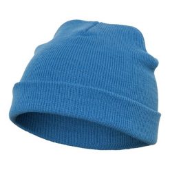 Czapka Heavyweight. Brązowe czapki damskie FLEXFIT, bez wzorów, z dzianiny. Za 49.99 zł.