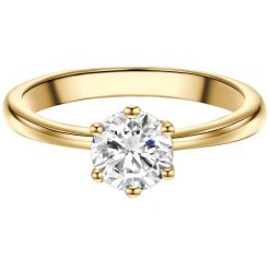 Trilani Pierscionek Solitaire aus Sterling Silber in Gelbgold mit Zirkonia Pierścionki 1 ct Damski. Białe pierścionki damskie Trilani, z cyrkonią, pozłacane. Za 259.99 zł.