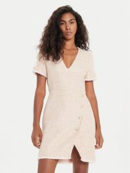 TWINSET Sukienka dzianinowa 241TP2425 Różowy Slim Fit. Czerwone sukienki damskie Twinset, bez wzorów, z dzianiny, bez ramiączek. Za 519.99 zł.