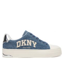 Trampki DKNY. Niebieskie trampki damskie DKNY, bez wzorów, bez zapięcia. Za 479.99 zł.