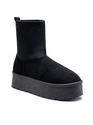 Foreverfolie Botki w kolorze czarnym rozmiar: 41. Czarne botki damskie Foreverfolie, bez obcasa, na platformie, bez zapięcia. Za 130.99 zł.