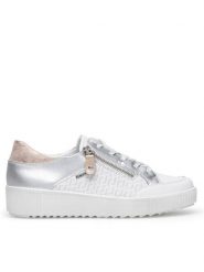 Remonte Sneakersy R7901-81 Biały. Białe obuwie sportowe damskie Remonte, ze skóry, bez zapięcia. Za 379.99 zł.