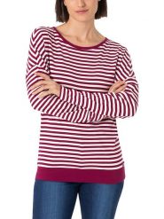 Timezone Koszulka w kolorze ciemnoczerwono-białym rozmiar: XL. Białe koszulki damskie Timezone, xl, bez wzorów, z bawełny, bez kołnierzyka, bez ramiączek. Za 73.95 zł.