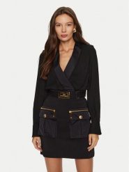 Elisabetta Franchi Sukienka koktajlowa AB-655-46E1 Czarny Regular Fit. Czarne sukienki damskie Elisabetta Franchi, bez wzorów, z wiskozy, wizytowe, bez ramiączek. Za 2,199.00 zł.