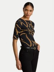 LAUREN RALPH LAUREN Bluzka Judy 200P13948001 Czarny Regular Fit. Czarne bluzki damskie Lauren Ralph Lauren, xxl, bez wzorów, z bawełny, bez kołnierzyka, bez ramiączek. Za 329.99 zł.