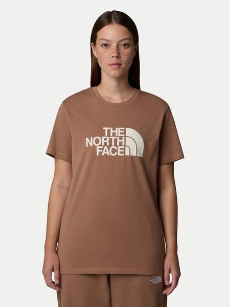 The North Face T-Shirt Easy NF0A8A6G Brązowy Loose Fit. Brązowe t-shirty damskie The North Face, xs, bez wzorów, z syntetyku, bez kołnierzyka. Za 129.99 zł.