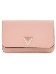Guess Kopertówka w kolorze jasnoróżowym - 19 x 13 x 5 cm rozmiar: onesize. Różowe torebki wieczorowe damskie Guess, z aplikacjami, z materiału, przez ramię, bez dodatków. Za 285.49 zł.