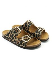 Mandel Klapki "Alberto" w kolorze beżowo-brązowym rozmiar: 38. Brązowe klapki damskie Mandel, bez wzorów, z nubiku, z otwartym noskiem, bez obcasa, bez zapięcia. Za 152.99 zł.