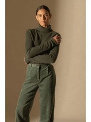 Perfect Cashmere Kaszmirowy golf w kolorze khaki rozmiar: M. Brązowe golfy damskie Perfect Cashmere, m, bez wzorów, z kaszmiru, bez ramiączek. Za 478.99 zł.