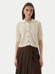 Marella Kardigan Voto 2613341055 Écru Regular Fit. Białe kardigany damskie Marella, s, bez wzorów, z bawełny. Za 1,009.00 zł.