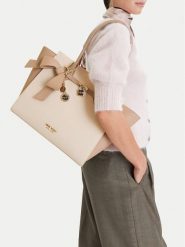 Nine West Torebka CEO-Serene-I-LX10186 Écru. Torebki klasyczne damskie Nine West, z materiału, bez dodatków. Za 369.99 zł.