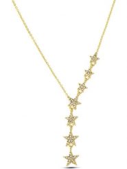 Atelier MIU Pozłacany naszyjnik z elementami ozdobnymi - dł. 49 cm rozmiar: onesize. Żółte naszyjniki damskie atelier MIU, z cyrkonią, pozłacane. Za 78.95 zł.