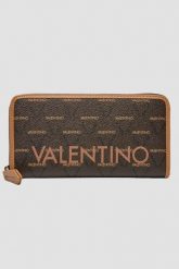 VALENTINO Brązowy portfel Liuto. Brązowe portfele damskie Valentino by Mario Valentino, bez wzorów. W wyprzedaży za 175.99 zł.