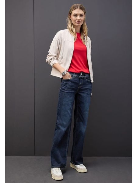 Cecil Dżinsy - Comfort fit - w kolorze granatowym rozmiar: W28/L32. Niebieskie jeansy damskie Cecil, z podwyższonym stanem. Za 196.70 zł.