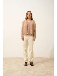 Just Cashmere Kaszmirowy kardigan w kolorze beżowym rozmiar: XXL. Brązowe kardigany damskie Just Cashmere, xxl, bez wzorów, z kaszmiru. Za 587.99 zł.