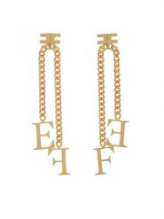 Elisabetta Franchi Kolczyki OR-17A-56E2-V220 Złoty. Żółte kolczyki damskie Elisabetta Franchi, metalowe. Za 959.99 zł.