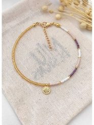 Atelier MIU Pozłacana bransoletka na kostkę rozmiar: onesize. Białe bransoletki damskie atelier MIU, pozłacane. Za 43.95 zł.