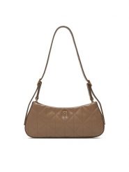 Calvin Klein Torebka Quilted Sm Shoulder Bag LV04F3327G Beżowy. Brązowe torebki klasyczne damskie Calvin Klein, ze skóry, bez dodatków. Za 489.99 zł.