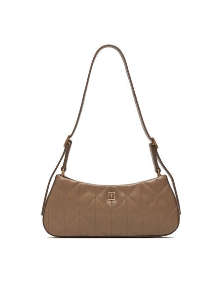 Calvin Klein Torebka Quilted Sm Shoulder Bag LV04F3327G Beżowy. Brązowe torebki klasyczne damskie Calvin Klein, ze skóry, bez dodatków. Za 489.99 zł.