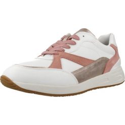 Buty GEOX D BULMYA Biały. Białe obuwie trekkingowe damskie Geox, ze skóry, bez zapięcia. Za 219.99 zł.