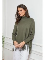 Joséfine Golf "Germinga" w kolorze khaki rozmiar: XL. Brązowe golfy damskie Joséfine, xl, bez wzorów, bez ramiączek. Za 163.26 zł.