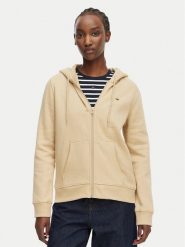 Tommy Jeans Bluza Flag DW0DW19729 Beżowy Regular Fit. Brązowe bluzy damskie Tommy Jeans, xs, bez wzorów, z bawełny, bez kaptura. Za 369.99 zł.