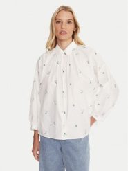 Weekend Max Mara Koszula Gilly 2515111132 Biały Relaxed Fit. Białe koszule damskie Weekend Max Mara, bez wzorów, z bawełny, bez kołnierzyka, bez ramiączek. Za 609.99 zł.