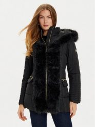 Marciano Guess Kurtka puchowa Zoe 4BGL41 7188A Czarny Regular Fit. Czarne kurtki damskie Marciano Guess, z aplikacjami, z puchu, bez kaptura. Za 1,069.00 zł.