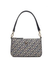 Tommy Hilfiger Torebka Th Jacquard Shoulder Pouch AW0AW17828 Granatowy. Niebieskie torebki klasyczne damskie Tommy Hilfiger, z materiału, bez dodatków. Za 419.99 zł.
